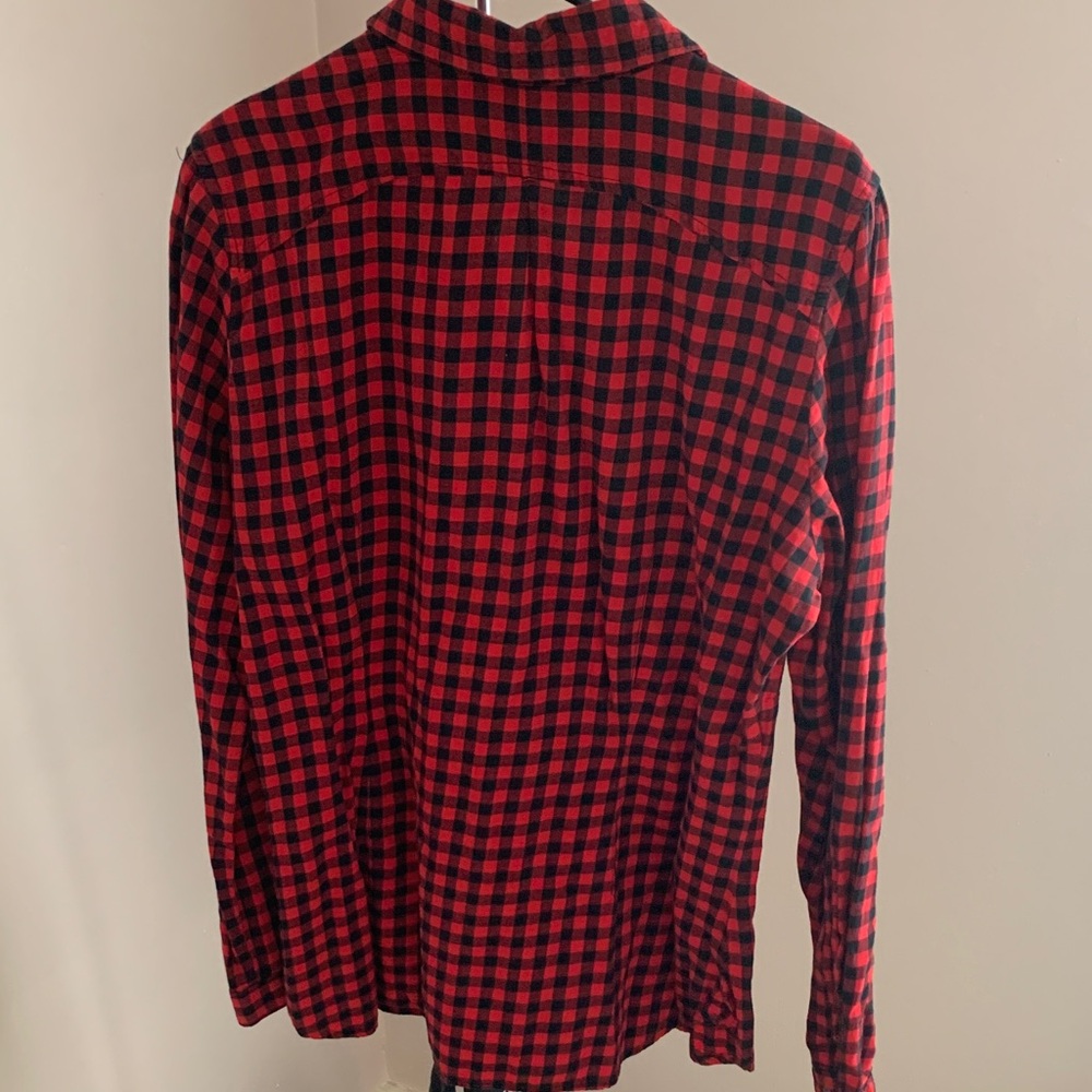 Woolrich Red and Black Checkered Women's Button-Down Shirt - Picture 3 of 4